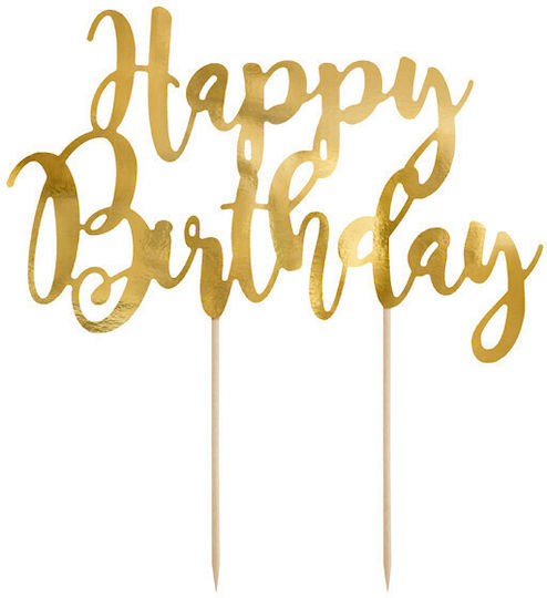 PartyDeco Happy Birthday Διακοσμητικό για Τούρτα 50τμχ