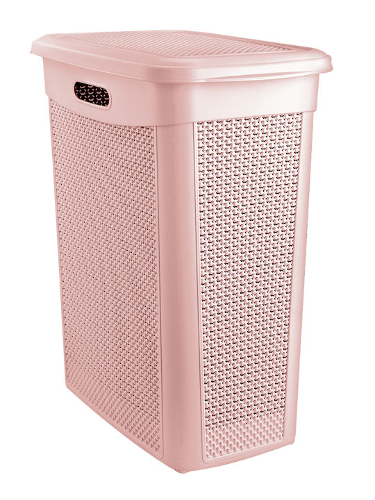 Viosarp M-174 Plastic Laundry Basket 43lt 46x29x55cm Pink