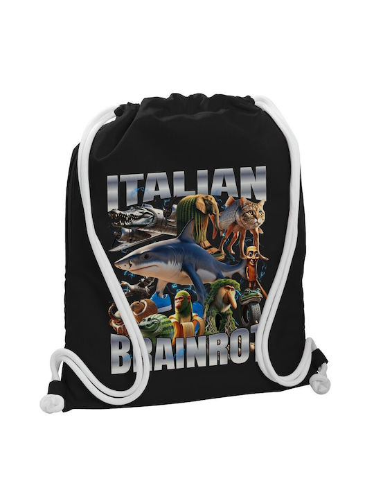 Koupakoupa Italian Brainrot Gym Backpack Black