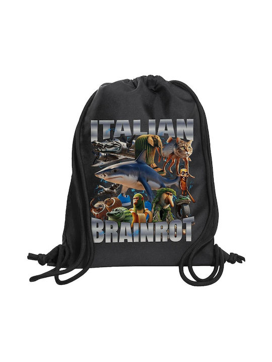 Koupakoupa Italian Brainrot Gym Backpack Black