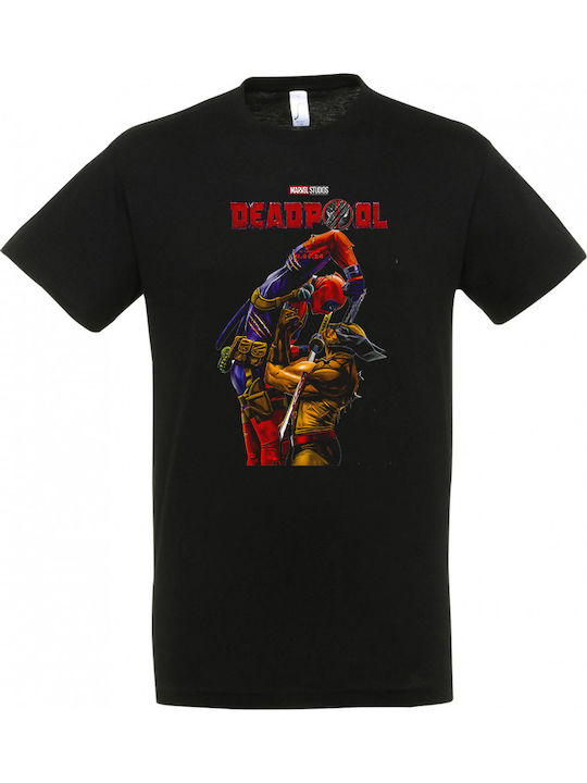 Herren Bedruckte Bluse Stedman Schwarzes Design Deadpool & Wolverine Dp3633