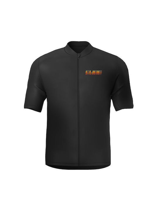 CUBE Men's Short Sleeve Cycling Jersey Mountain Bike Black
