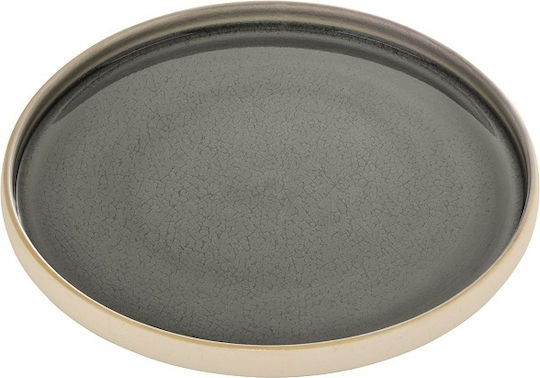 Playground Nara Graues Servierplatte Rundes Untiefe 27cm Fein Keramik Steingut
