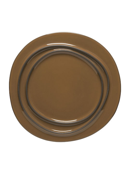Ambar Dark Caramel Πιατο Στρογγυλο Ρηχο 28εκ St...