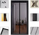 Mosquito Net Door with Velcro with Magnetic Clasp Black 210x101cm