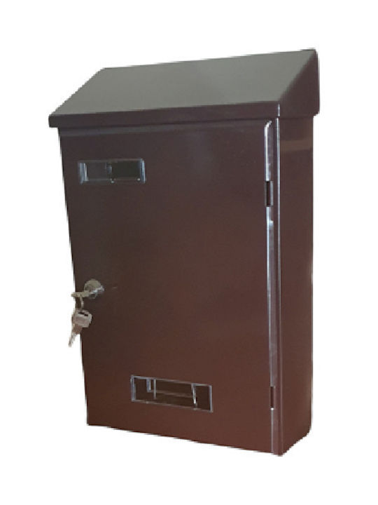 Import Hellas Outdoor Mailbox Metallic in Brown Color 23x10x36cm