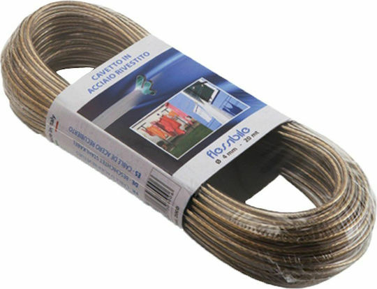 Filomat Washing Line Wire Rope 5mm PVC Coated Gold 10m