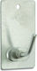 Medium Hanger with Sticker Inox Chrome 3 Pieces