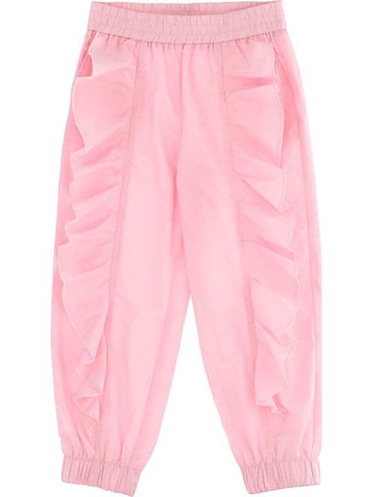 Monnalisa Kids' Fabric Pants Pink