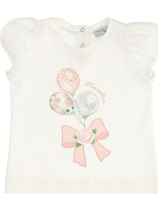 Monnalisa Short-Sleeved Blouse Balloons 395614sl 5000-0001 Girl