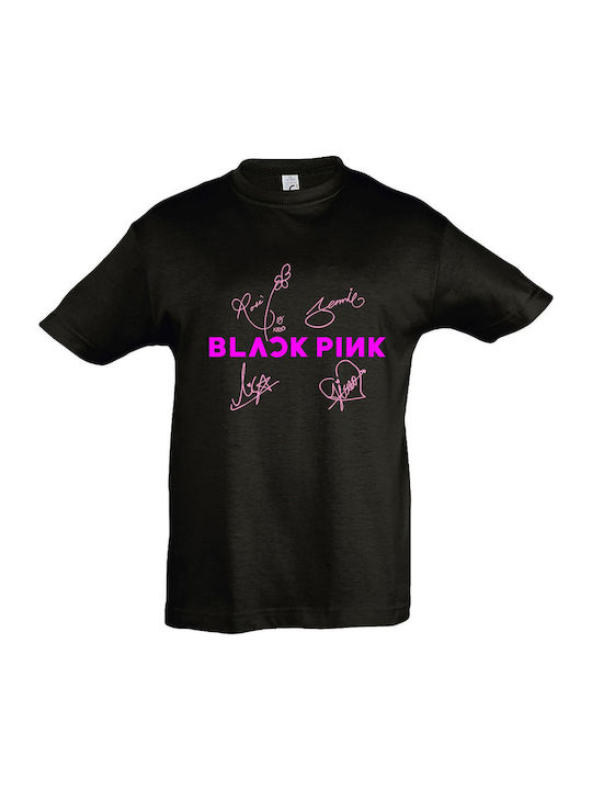 Kinderoberteile Unisex Blackpink Autogrammsignaturen Kpop Schwarz