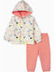 Baby Set Jacket Unlined Fleece Girl Multicolored Pink Zippy Zg0603-487-1