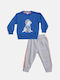 Fun Strike Kinder Trainingsanzüge Sweatpants Set - Jogginganzug Grau Blau