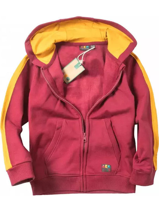 Cardigan pentru copii Aco Băieți Burgundy