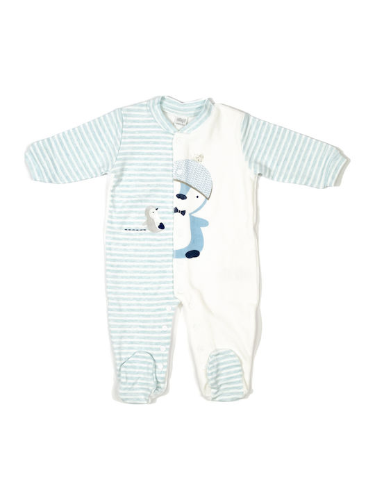 Samt Baby-Strampler Pinguin Ellepi Bq3099 Junge