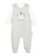 Petit Beguin Baby Bodysuits Set Salopette and T-shirt Unisex Made of Organic Cotton Cozy 6011387 Ecru