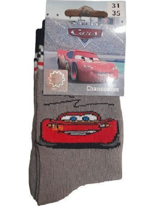 Kids' Socks No 31-35 Cars Light Brown