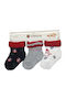3er-Pack Kindersocken Designs Handtuch Innen Blau-Grau-Weiß 88% Baumwolle-11% Polyamid-1% Elastan