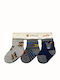 3er-Pack Baby Kindersocken Jungenmuster Blau Anthrazit Grau Frottee Innen 88% Baumwolle-11% Polyamid-1% Elastan
