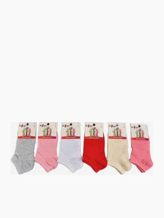 Design Letters Kids' Ankle Socks LIGHT Multicolor 6 Pairs