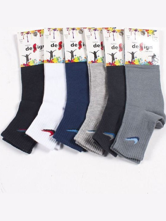 Design Letters Kids' Ankle Socks Colorful 6 Pairs