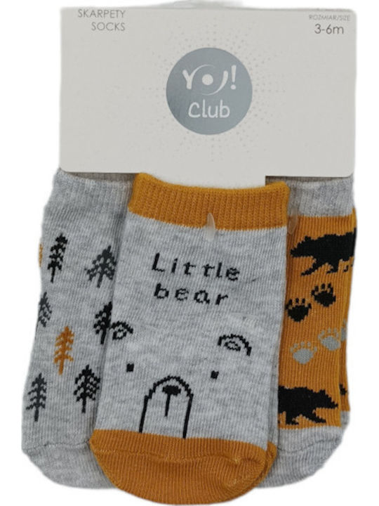 Yo Club Kids' Socks Grey 3 Pairs