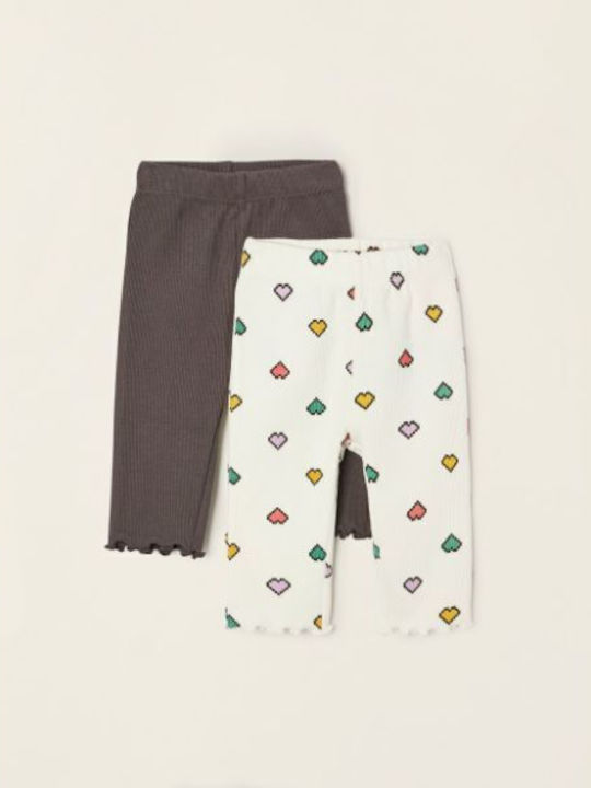 Zippy Kids Leggings Set Long grey-white
