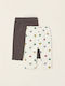 Zippy Kids Leggings Set Long grey-white