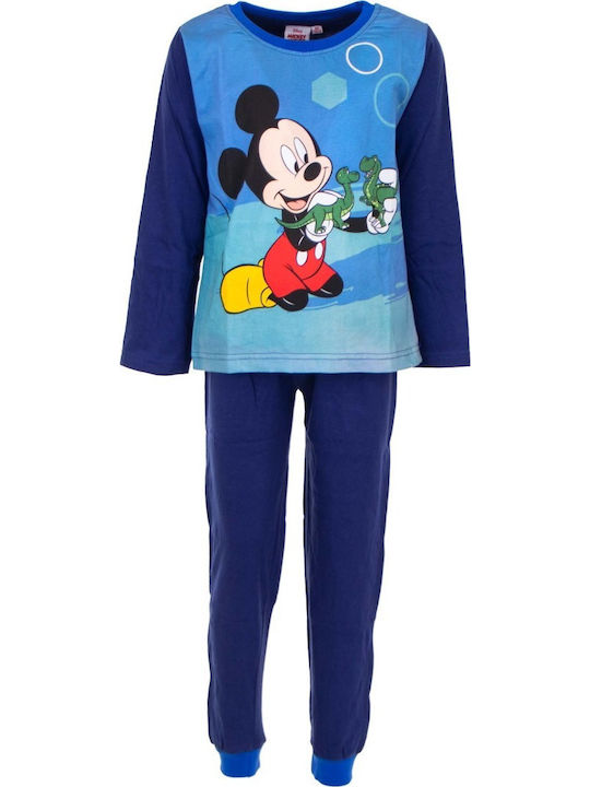 Mickey Πυτζαμα Μακρυμανικη Μπλε