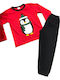 Παιδική Πιτζάμα Happy Family Σχέδιο Κόκκινες Αποχρώσεις