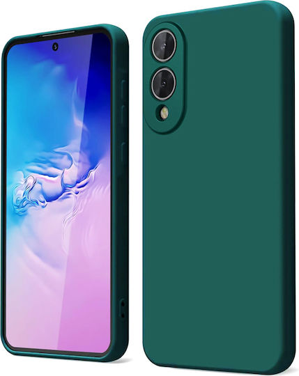 Orso Rubber Silk Umschlag Rückseite Silikon Grün (Galaxy S25 Edge)