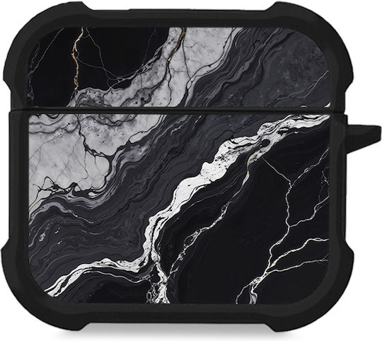 Sonique Marble Series Θήκη Σιλικόνης σε Μαύρο χρώμα για Apple AirPods 4