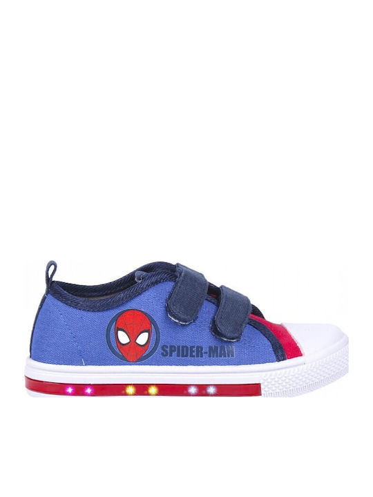 Cerda Kids Sneakers With Lights Canvas Spiderman Blue Red White 25-32