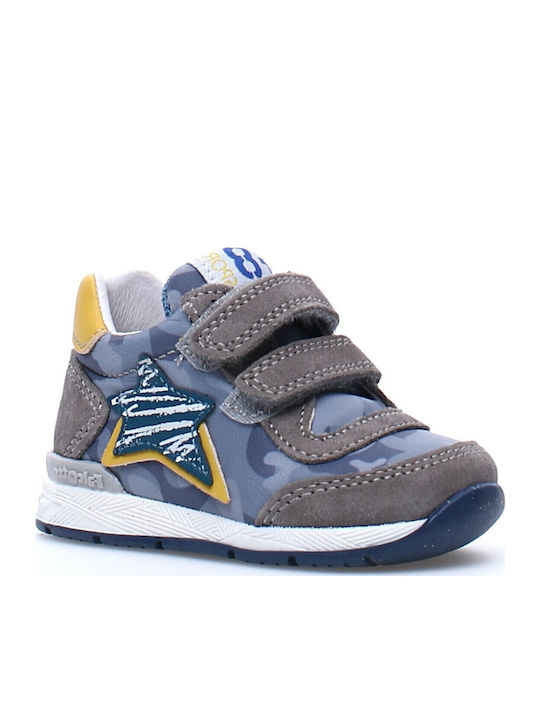 Falcotto Παιδικά Sneakers High με Σκρατς Γκρι