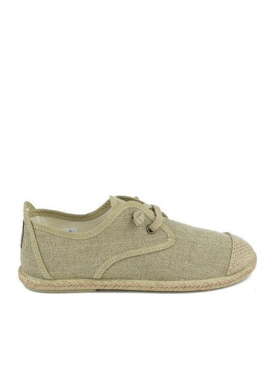 Alegria Παιδικές Espadrilles mit Schnürsenkeln Beige