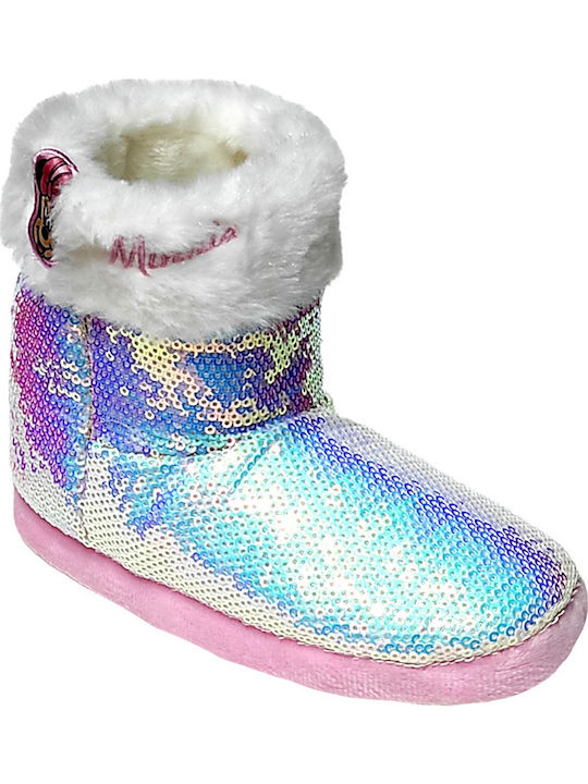 Παντοφλα Κλειστη Κοριτσι Disney Minnie 004586 Ασημι 28-35