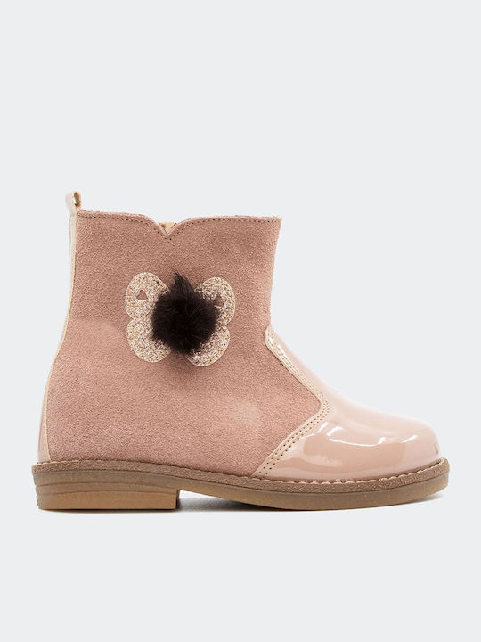 Anatomical Kids Boots with Zipper Pink 219-NUDE