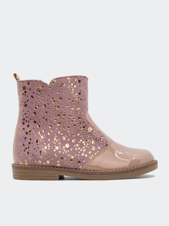 Anatomical Kids Boots with Zipper Pink 178-NUDE