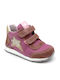 Falcotto Anatomical Suede Kids Boots with Velcro Pink