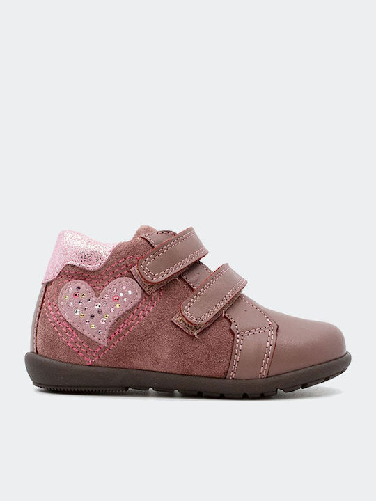 Anatomice Ghete Copii cu Velcro Burgundy 20702