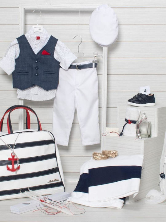 Complete Baptism Set for Boy 358 Leather Bag