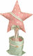 Handmade Pillow-Style Decor for Βάπτιση Theme Star Ροζ-μέντα