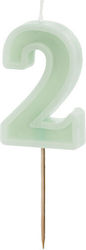 Lumânare De Ziua De Naștere Număr 2 Verde 6 Cm Lumânare De Ziua De Naștere Număr 2 Verde 6 Cm