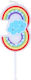 Birthday Candle Number "3" Rainbow