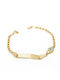 Gold 9K Identity Evil Eye Bracelet for Newborns