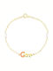 Eforo Kids Bracelet Chain Κ14 Girl from Gold 14K with Baby Girl
