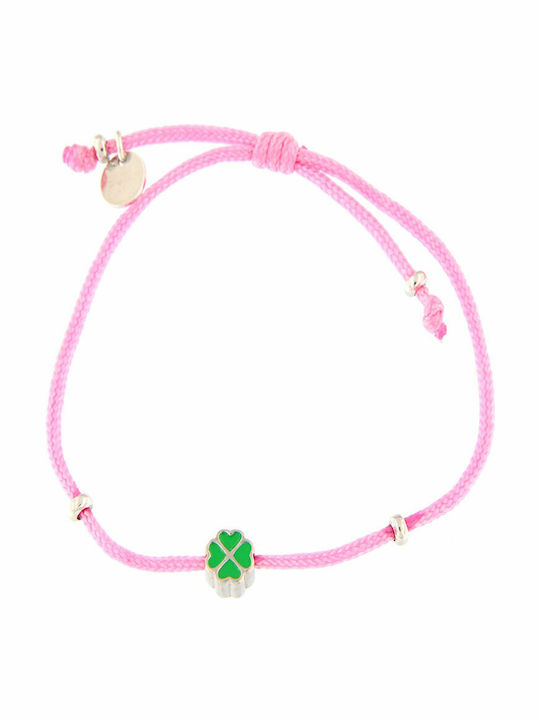Ios Kids Bracelet Macrame from Silver with Flower