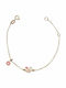 Paraxenies Kids Bracelet Chain from Gold-plated Silver with Flower
