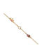 Paraxenies Kids Bracelet Chain from Gold-plated Silver with Crown, Evil Eye & Heart