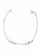 Paraxenies Kids Bracelet Chain Gold-plated from Gold-plated Silver with Σταυρό & Evil Eye
